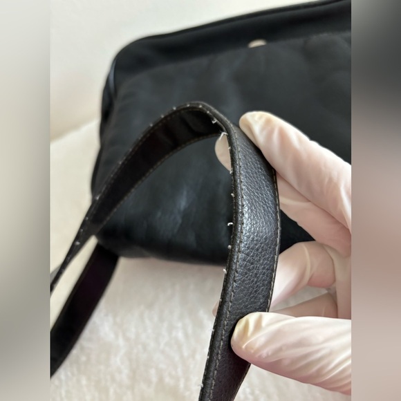 Vintage leather shoulder bag brown size Medium 90’s - Picture 8 of 17